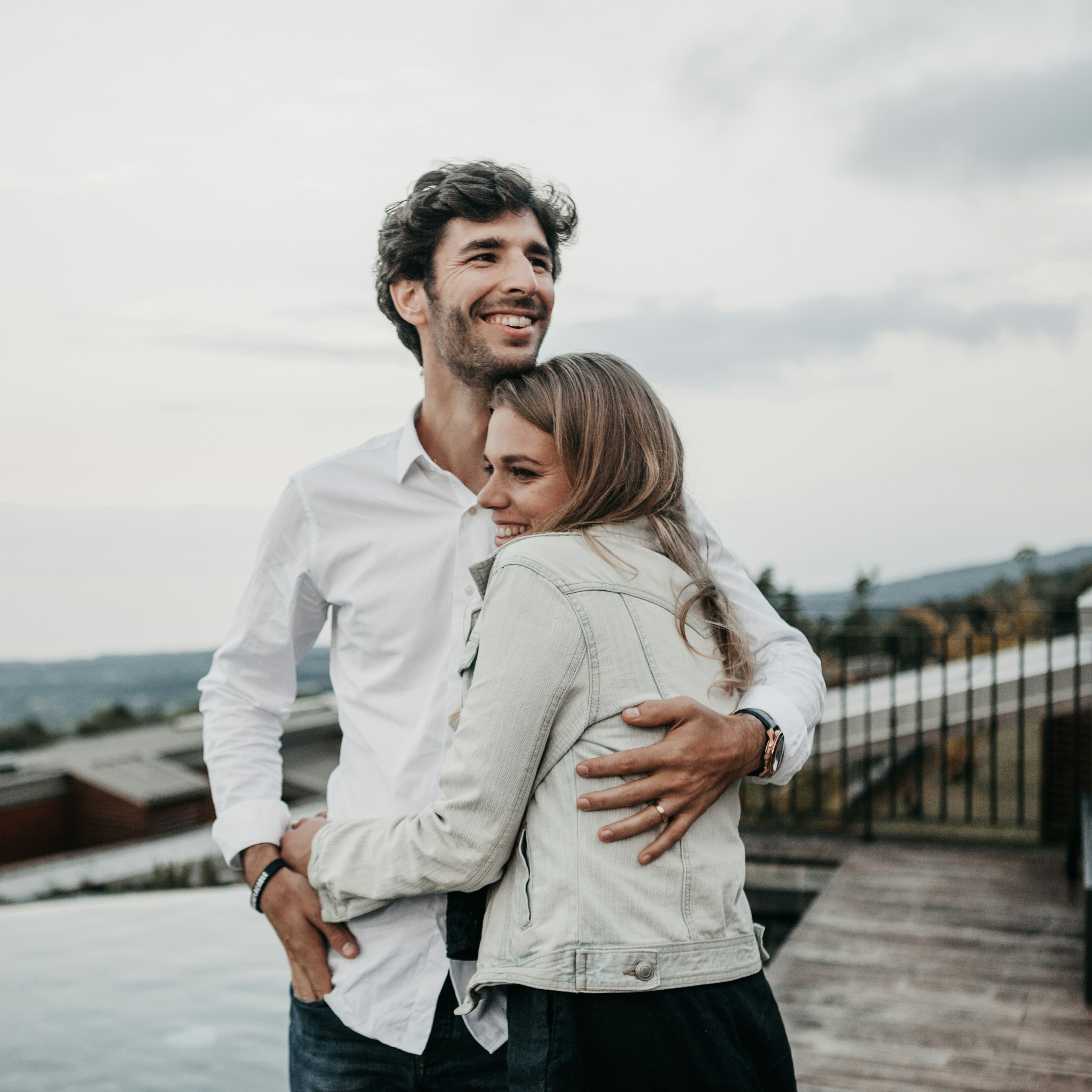 A couple hugging